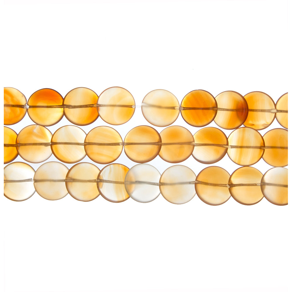 CARNELIAN LENTIL 21 MM STRAND