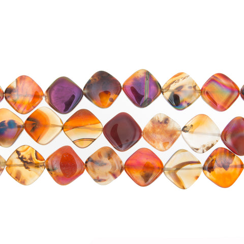 CARNELIAN SQUARE 20 MM STRAND