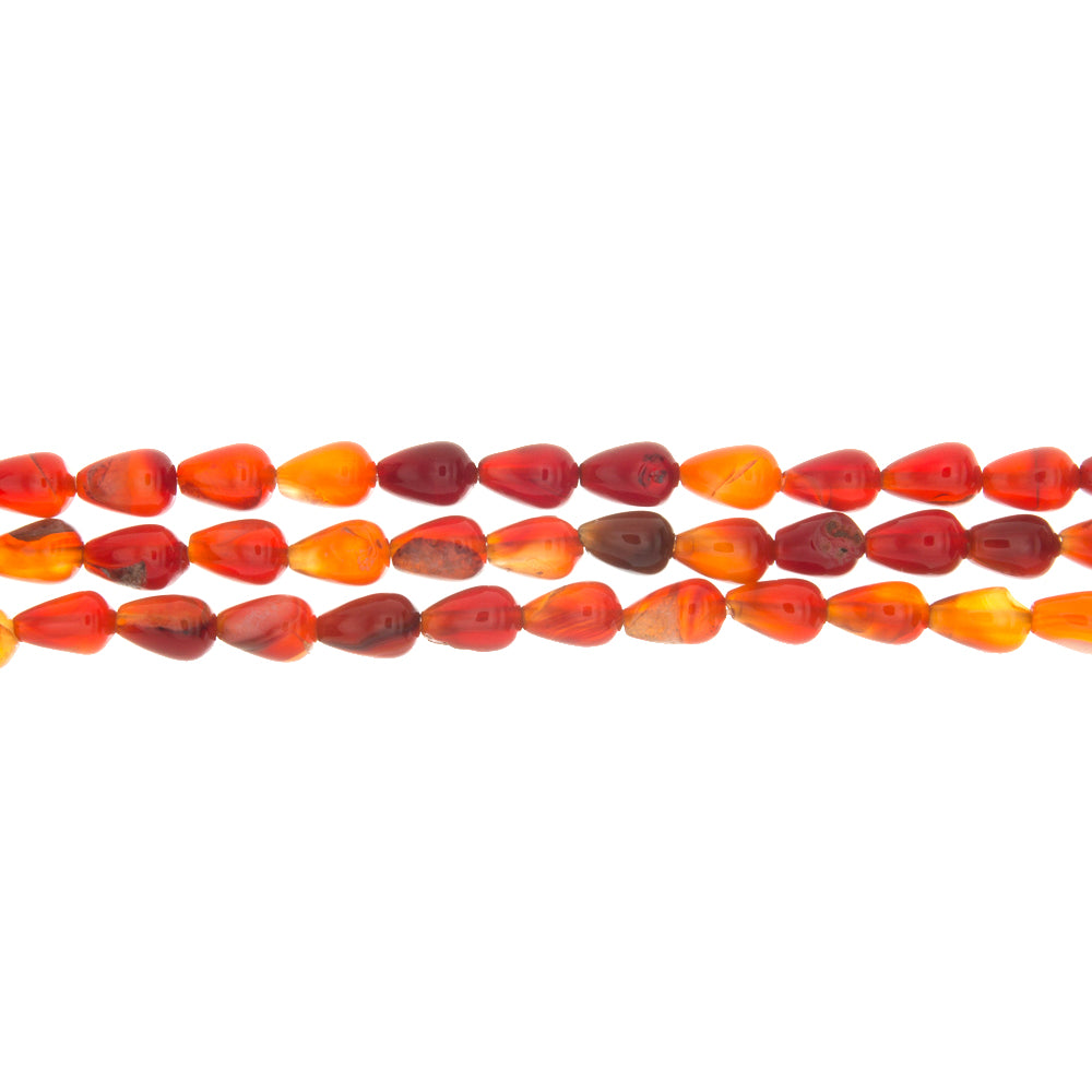 CARNELIAN DROP SHAPE STRAND