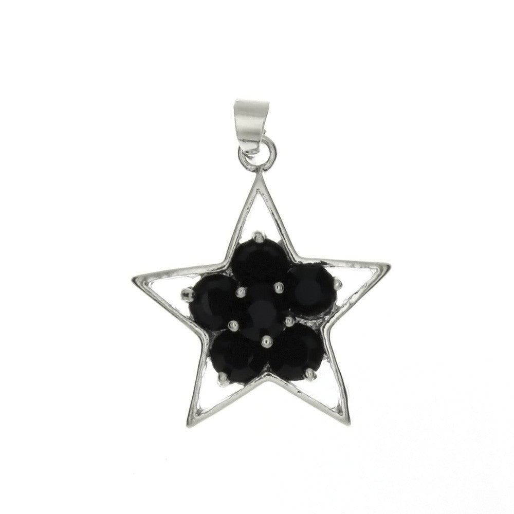 CUBIC ZIRCONIA STAR 23 X 26 MM PENDANT