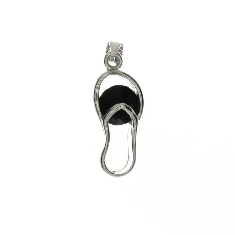CUBIC ZIRCONIA SLIPPER 10 X 24 MM PENDANT