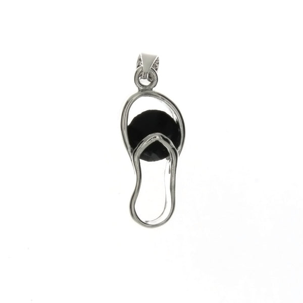 CUBIC ZIRCONIA SLIPPER 10 X 24 MM PENDANT