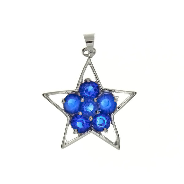 CUBIC ZIRCONIA STAR 23 X 26 MM PENDANT