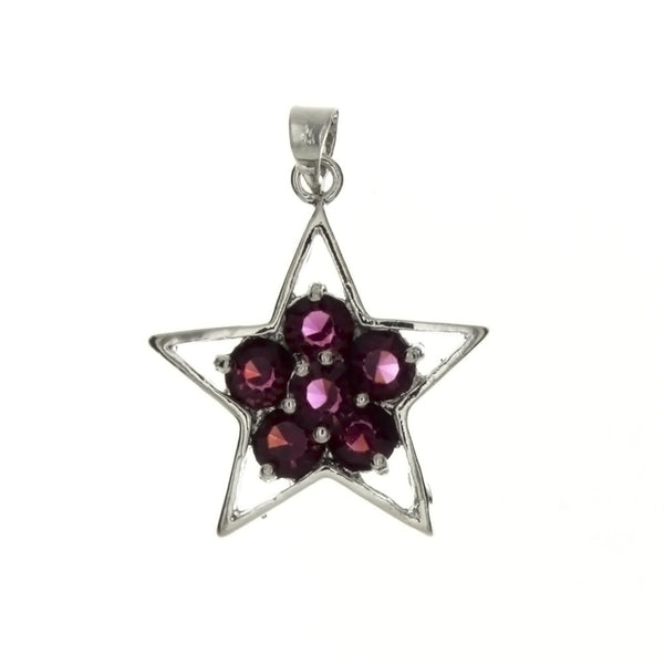 CUBIC ZIRCONIA STAR 23 X 26 MM PENDANT