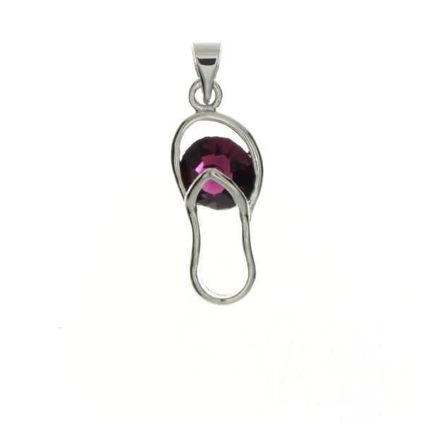 CUBIC ZIRCONIA SLIPPER 10 X 24 MM PENDANT