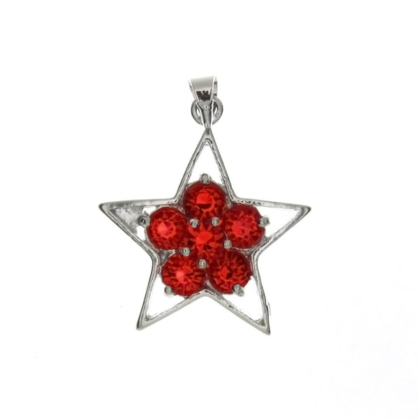 CUBIC ZIRCONIA STAR 23 X 26 MM PENDANT
