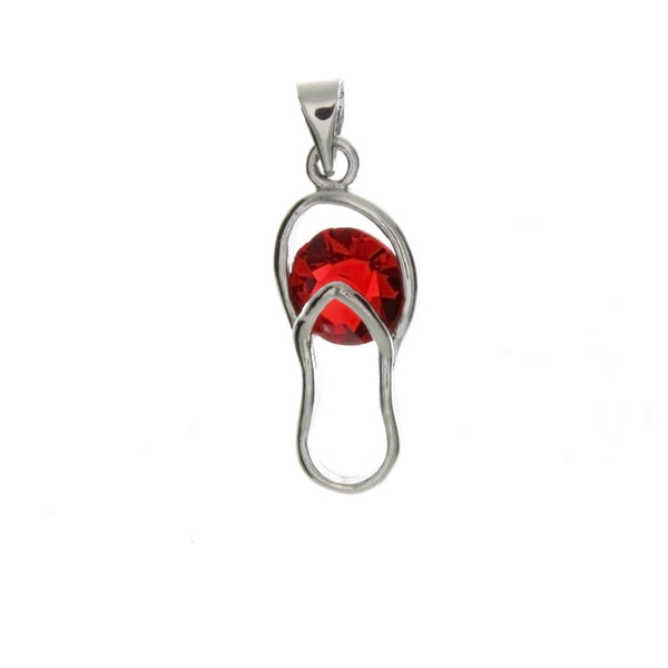 CUBIC ZIRCONIA SLIPPER 10 X 24 MM PENDANT