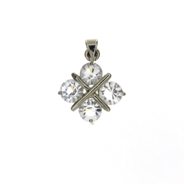 CUBIC ZIRCONIA SQUARE 14 X 19 MM PENDANT