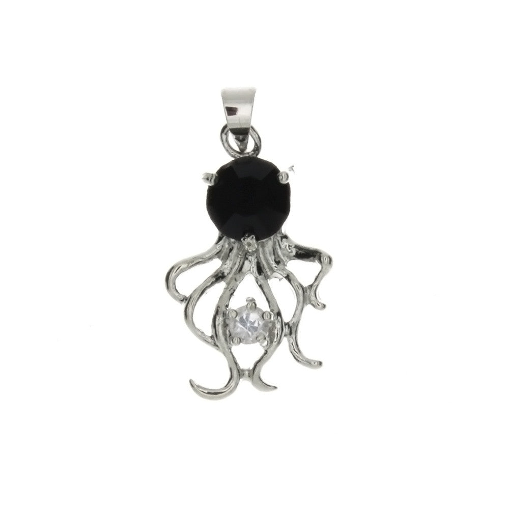 CUBIC ZIRCONIA OCTOPUS 15 X 25 MM PENDANT