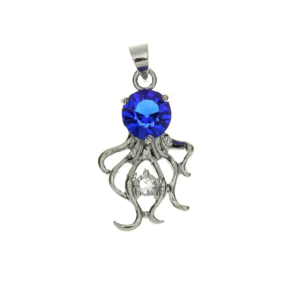 CUBIC ZIRCONIA OCTOPUS 15 X 25 MM PENDANT
