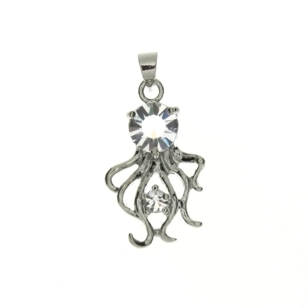 CUBIC ZIRCONIA OCTOPUS 15 X 25 MM PENDANT