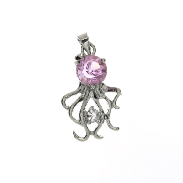 CUBIC ZIRCONIA OCTOPUS 15 X 25 MM PENDANT