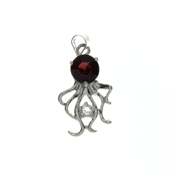 CUBIC ZIRCONIA OCTOPUS 15 X 25 MM PENDANT