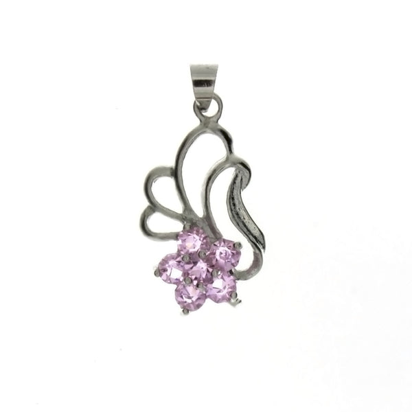 CUBIC ZIRCONIA WAVE 13 X 25 MM PENDANT