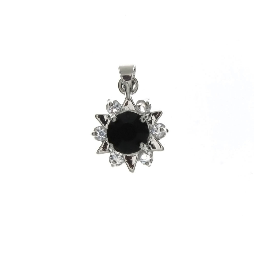 CUBIC ZIRCONIA STARBURST 14 X 18 MM PENDANT