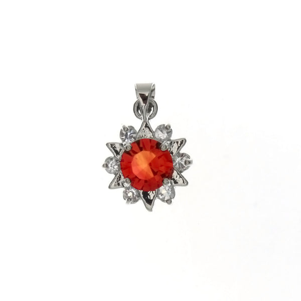 CUBIC ZIRCONIA STARBURST 14 X 18 MM PENDANT