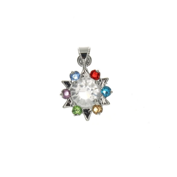 CUBIC ZIRCONIA STARBURST 14 X 18 MM PENDANT