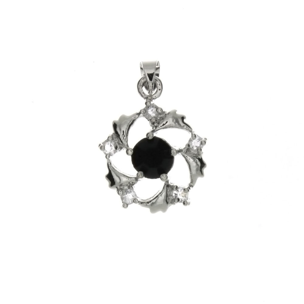 CUBIC ZIRCONIA PINWHEEL 17 X 21 MM PENDANT