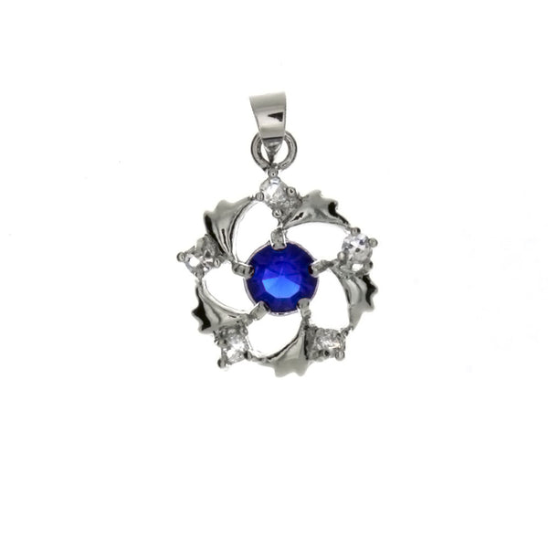 CUBIC ZIRCONIA PINWHEEL 17 X 21 MM PENDANT