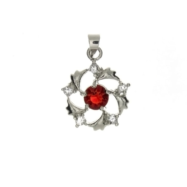 CUBIC ZIRCONIA PINWHEEL 17 X 21 MM PENDANT