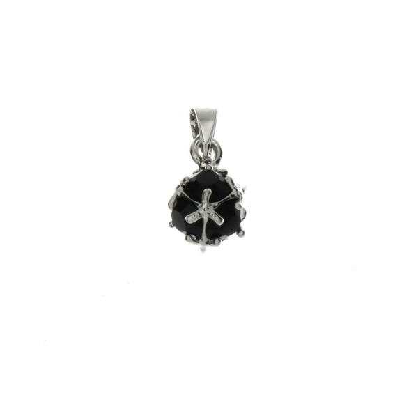 CUBIC ZIRCONIA SPHERE 9 X 13 MM PENDANT