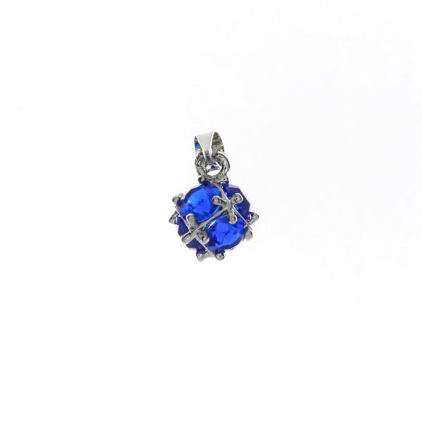 CUBIC ZIRCONIA SPHERE 9 X 13 MM PENDANT