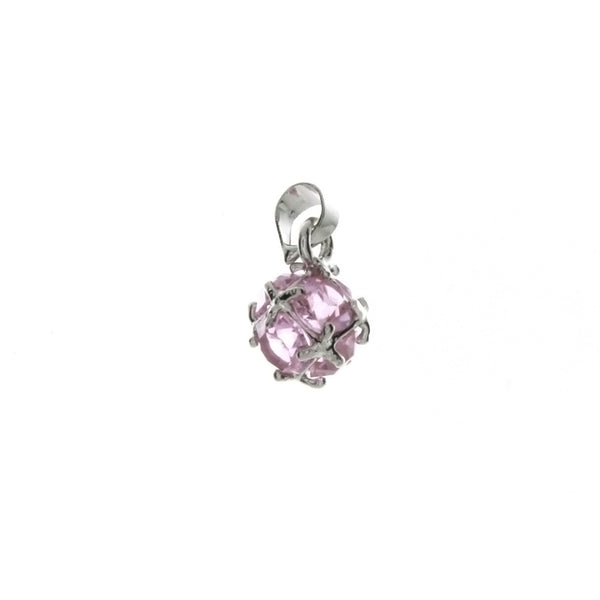 CUBIC ZIRCONIA SPHERE 9 X 13 MM PENDANT