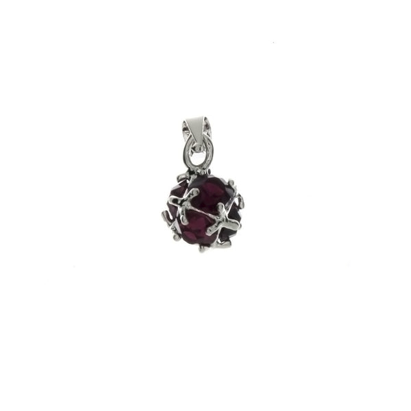 CUBIC ZIRCONIA SPHERE 9 X 13 MM PENDANT