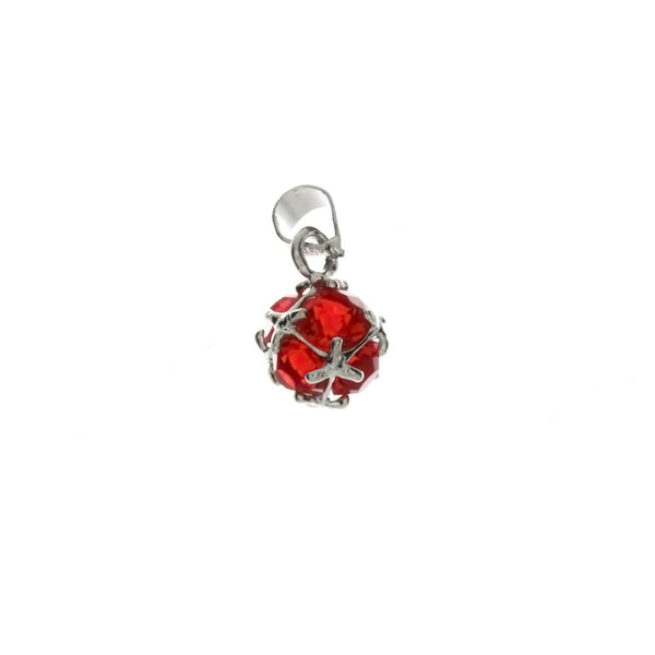 CUBIC ZIRCONIA SPHERE 9 X 13 MM PENDANT