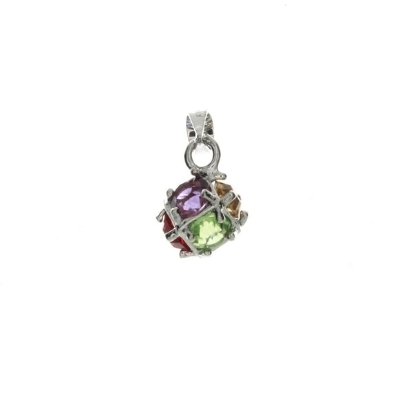 CUBIC ZIRCONIA SPHERE 9 X 13 MM PENDANT