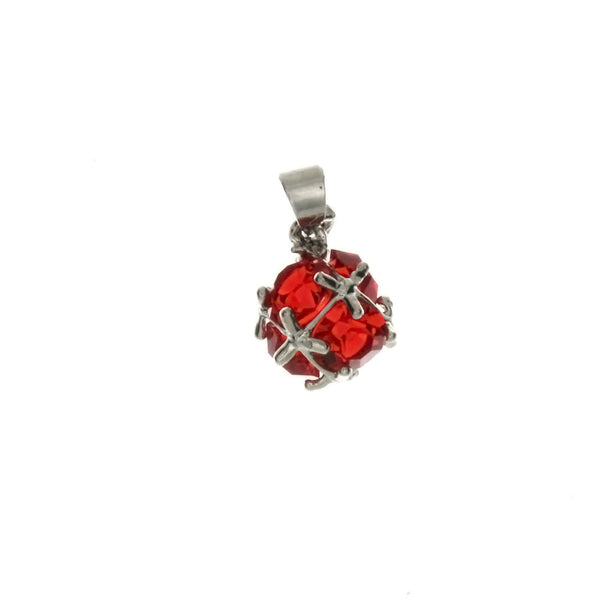CUBIC ZIRCONIA SPHERE 11 X 15 MM PENDANT