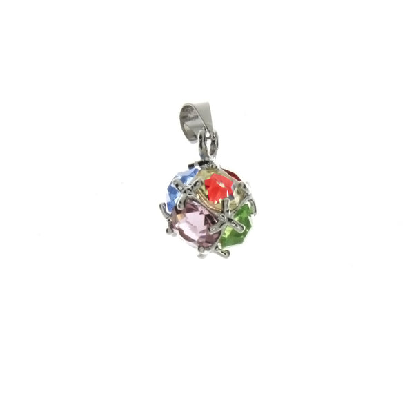 CUBIC ZIRCONIA SPHERE 11 X 15 MM PENDANT