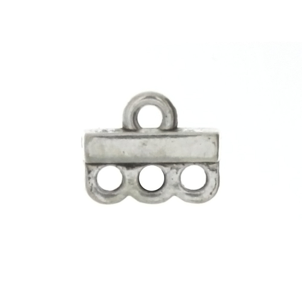 SPACER MULTI-STRAND 3-HOLE PEWTER FINDING (80 G)