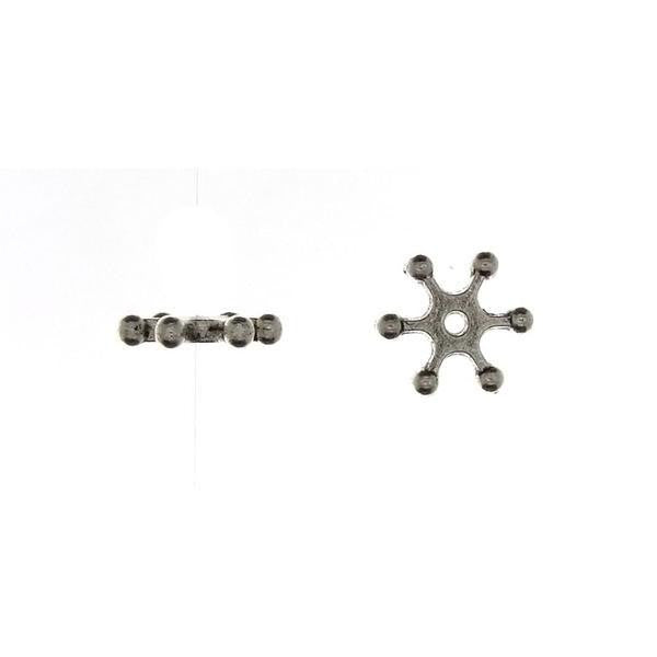 BEAD NATURE SNOWFLAKE 2 X 7 MM