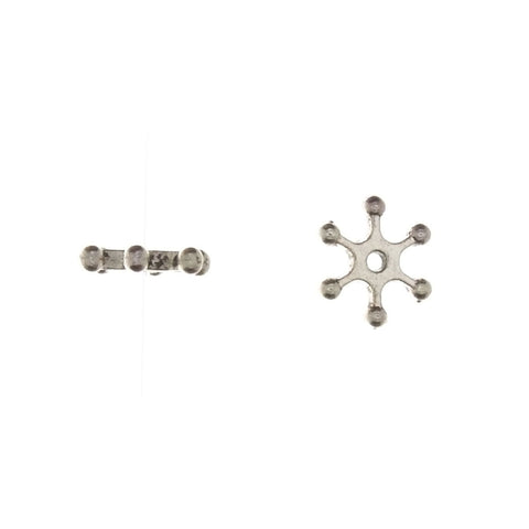 BEAD NATURE SNOWFLAKE 2 X 11 MM