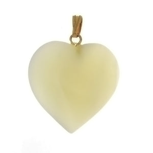NATURAL MOTHER OF PEARL HEART 25 MM PENDANT