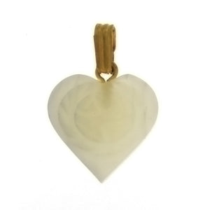 NATURAL MOTHER OF PEARL HEART 15 MM PENDANT