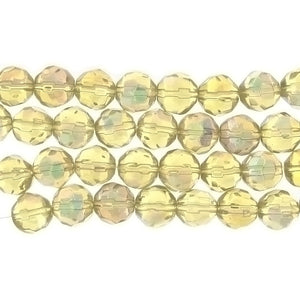 VARIOUS PRESSED ROUND FACETED 8 MM STRAND