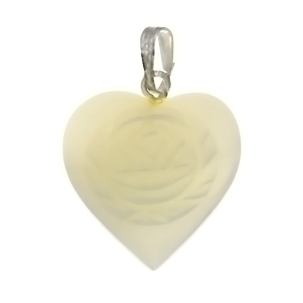 NATURAL MOTHER OF PEARL HEART 20 MM PENDANT