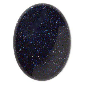 GEMSTONE GOLDSTONE BLUE CABOCHONS