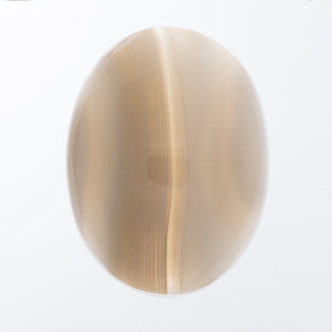 GEMSTONE AGATE TAN BANDED CABOCHON 30 X 40MM