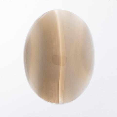 GEMSTONE AGATE TAN BANDED CABOCHON 30 X 40MM