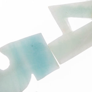 AMAZONITE 40mm Carved Number Beads