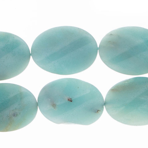 AMAZONITE 21mm Twisted Oval