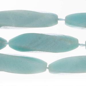 AMAZONITE 39mm Twisted Elongated Rectangle