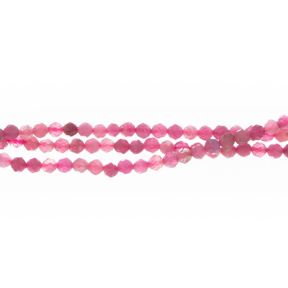 PINK TOURMALINE 3mm Faceted Round