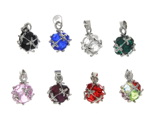 CUBIC ZIRCONIA SPHERE 11 X 15 MM PENDANT