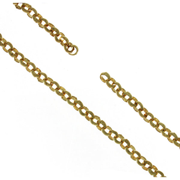 CHAIN NO-CLASP ROLO GOLD 3 MM X 3 FT