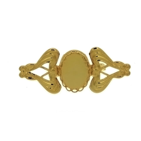 BROOCH CABOCHON FILIGREE 13 X 18 MM FINDING