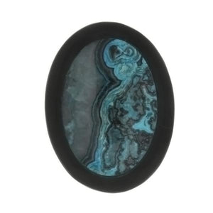 GEMSTONE AGATE LAGUNA LACE INLAY BLUE CABOCHONS